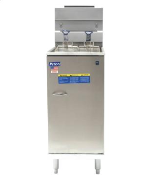 Pitco 35C Single Tank, Twin Basket 18 Litre Gas Fryer