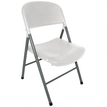 CE692 Bolero Foldaway utility chairs White/Black (Pack of 2)