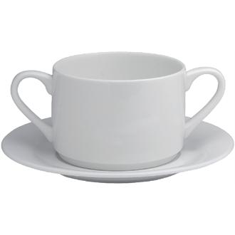 CE728 Elia Glacier Fine China Handled Soup Cups 220ml