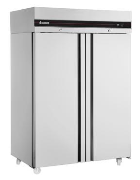 Inomak CEP2144SL Commercial Upright Heavy Duty Double Glass Door Slimline Refrigerator - 1227L