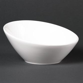 CF383 Lumina Fine China Oval Sloping Bowls 148mm