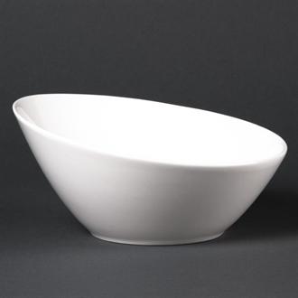 CF384 Lumina Fine China Oval Sloping Bowls 202mm