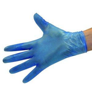 Vogue powder free blue vinyl gloves (Pack of 100) - CF403