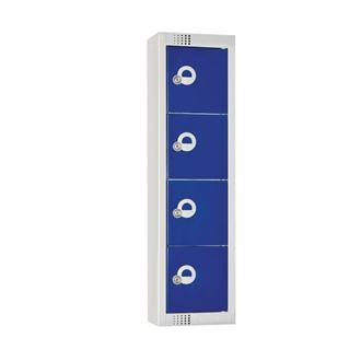 CF751CF Elite Personal Effects Locker 4 Door Blue Camlock