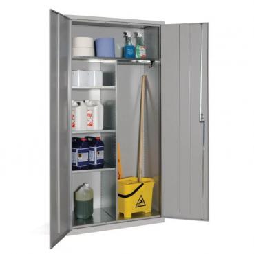 CF801 Janitorial Cupboard Grey with Grey Doors