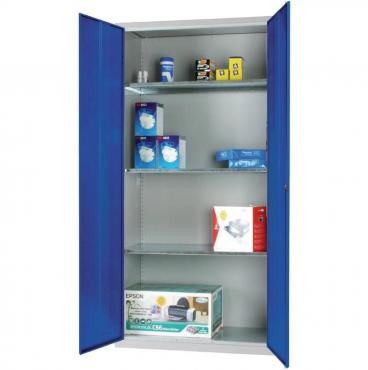 CF802 Standard Cupboard 3 Shelves Blue with Blue Doors