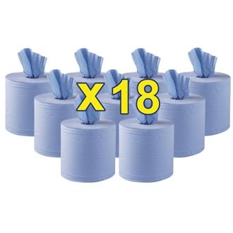Jantex CF971 Centre feed Blue Roll (Pack of 18)