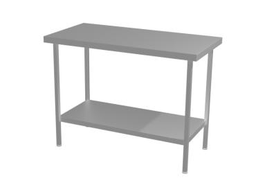 Cater-Fabs Stainless Steel Centre Tables 600mm Deep with 1 Undershelf	
