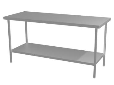 Cater-Fabs 700mm Deep Stainless Steel Centre Tables with 1 Undershelf
