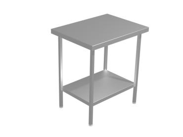 Cater-Fabs Stainless Steel Centre Tables 800mm Deep with 1 Undershelf	