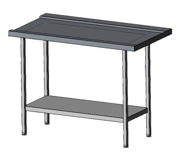 Cater-Fabs Passthrough Dishwasher Outlet Table - 655mm Deep