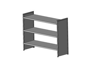 Cater-Fabs Stainless Steel 3 Tier Storage Racking with Enclosed Sides - 400mm Deep