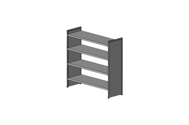 Cater-Fabs Stainless Steel 4 Tier Storage Racking with Enclosed Sides - 400mm Deep
