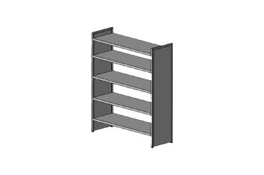 Cater-Fabs Stainless Steel 5 Tier Storage Racking with Enclosed Sides - 400mm Deep