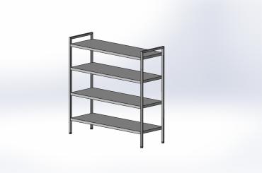 Cater-Fabs Stainless Steel 4 Tier Storage Racking - 400mm Deep