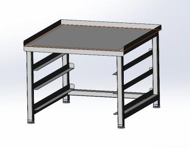 Cater-Fabs Stainless Steel Equipment Stand with Runners for 350mm Glasswashers - CFST350/R