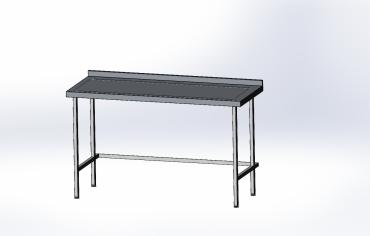 Cater-Fabs Stainless Steel Wall Tables 600mm Deep with No Undershelf