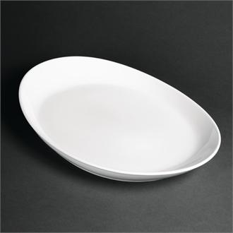 CG016 Royal Porcelain Classic White Oval Plates 340mm