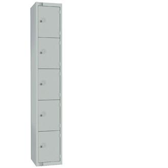 CG615CS Elite Five Door Locker Grey Camlock Sloping Top 450mm