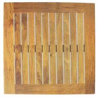 CG680 Werzalit Square Table Top Teak 600mm