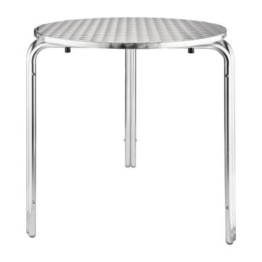 Bolero CG836 Round Stainless-Steel Bistro Table 700mm