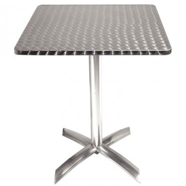Bolero CG838 Square Flip-Top Table Stainless Steel 600mm
