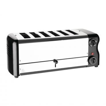 Rowlett Esprit 6 Slot Toaster Jet Black w/ Elements & Sandwich Cage - CH187