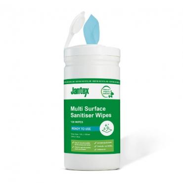 Jantex Green RTU Probe Sanitiser Wipes Starter Tub 130mm (Pack of 100) - CH654