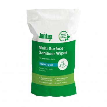 Jantex Green RTU Probe Sanitiser Wipes Refill Pack 130mm (Pack of 100) - CH655