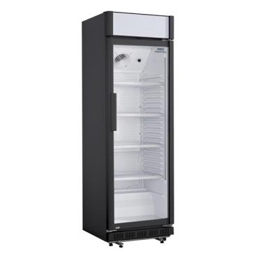 Nisbets Essentials CJ794 Upright Display Cooler Black with Light Box