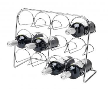 Hahn Pisa Wine Rack Chrome 12 Bottle CK0071