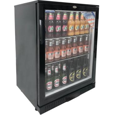 Cater-Cool CK0500LED Single Door Black Bottle Cooler With LED Lighting - 900mm.