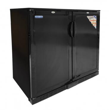 Cater-Cool CK0501SD Commercial Double Solid Door Black Bottle Cooler - 900mm High