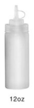 White Squeeze Sauce Bottle 12oz