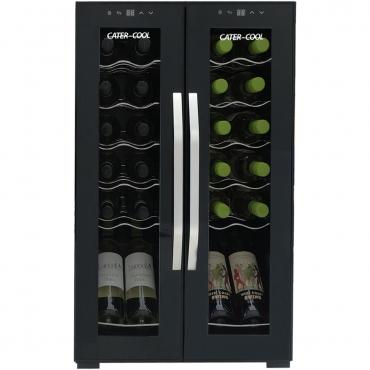 Cater-Cool CK6024 24 Bottle Double Door Dual Zone Commercial Wine Cooler