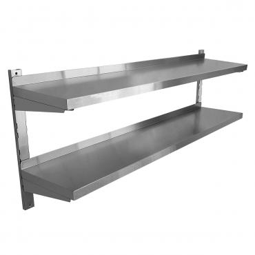 Cater-Cook CK8314 1400mm Wide Stainless Steel Double Wall Shelf
