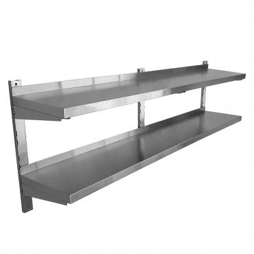 Cater-Cook CK8316 1600mm Wide Stainless Steel Double Wall Shelf