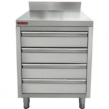 Cater-Cook Heavy Duty Stainless Steel 4 Drawer Workstation - CK8441
