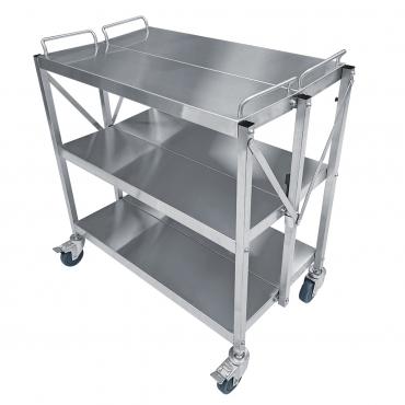 Cater-Cook 3 Tier Stainless Steel Folding Trolley CK8865