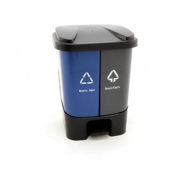 Pedal Operated Paper & Plastic Recycling Bin - CK9018