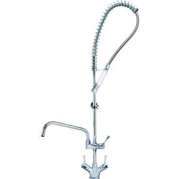 Mechline AquaTechnix TX-PR-20L-ST-BF2 Monobloc, Twin Feed Pre-Rinse Spray Arm with Lever Control and 300mm Bowl Filler - CK9085