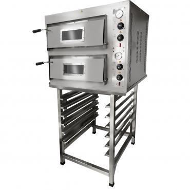 Cater-Cook CK9610 Twin Deck Electric Pizza Oven  - 8 x 12