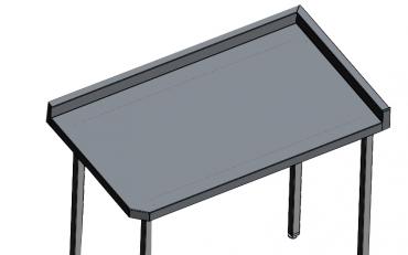 Add A 50mm Upstand To The Right Side Of Your Cater-Fabs Stainless Steel Table