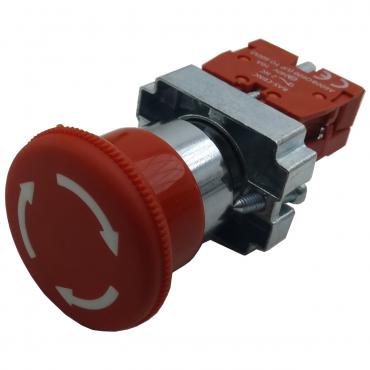 CKP0840 Replacement Red Stop Button Assembly For Cater-Mix Planetary Mixers (Twist Release)