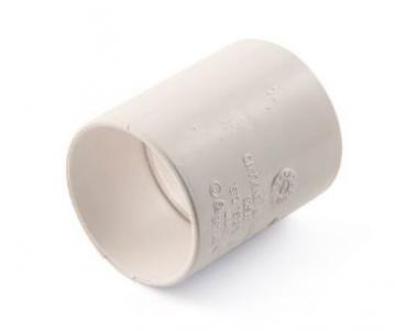 CKP1845 White Solvent Weld Straight Coupling - 40mm.