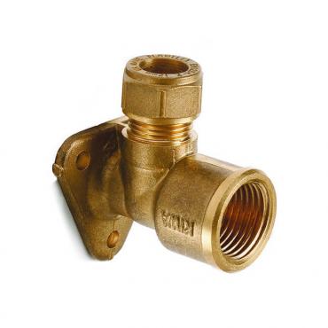 CKP6046 Wallplate Elbow UK Compression - 15mm x 1/2