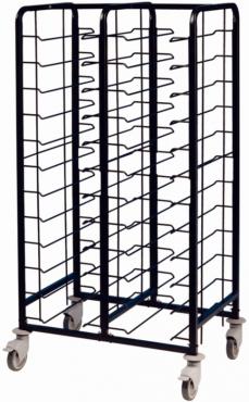 EAIS 'Club' Epoxy Coated Side By Side Unit Tray Clearing Trolleys