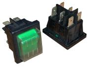 CP.SW.6244 Green Rocker Switch - Indented