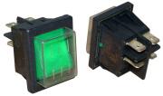 CP.SW.6773 Green Rocker Switch - Indented