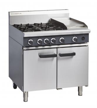 Blue Seal Cobra Series CR9C Static Oven with 300mm Griddle & 4 Open Burners